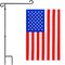 G128 Combo Pack: Garden Flag Stand Black 36x16 Inch & Garden Flag USA America Flag 12x18 Inch